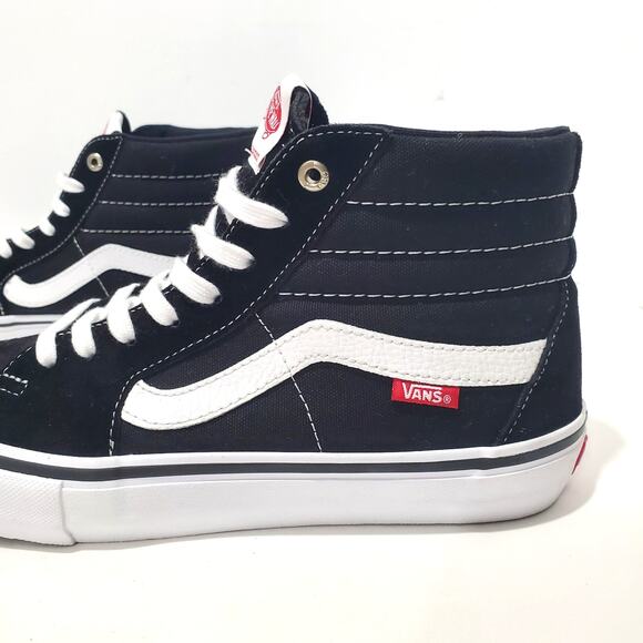 Vans Unisex Classic Sk8-Hi, High Top Sneakers, Black/White Men's 9.5 Authentic - Picture 4 of 15